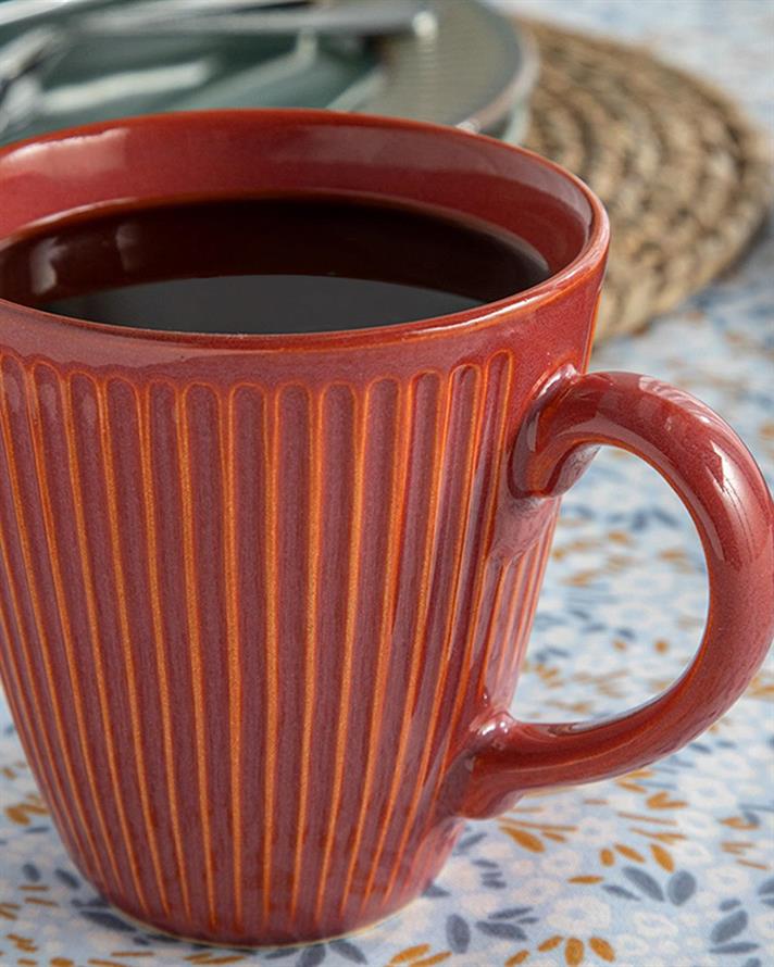 Cană,  Dentro, ceramică, 330 ml, cărămiziu