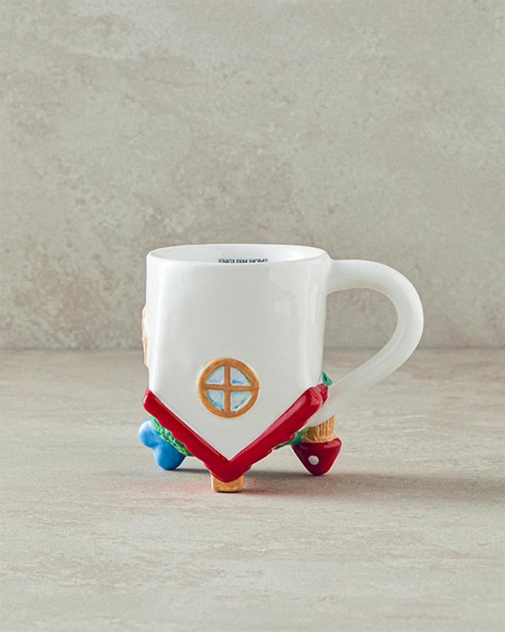 Cană, Flowery Home, dolomită, 200 ml, multicolor