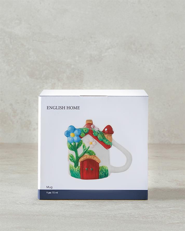 Cană, Flowery Home, dolomită, 200 ml, multicolor