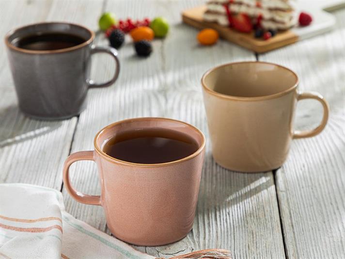 Cană, Freya, ceramică, 320 ml, roz pudră