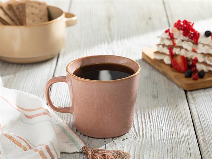 Cană, Freya, ceramică, 320 ml, roz pudră