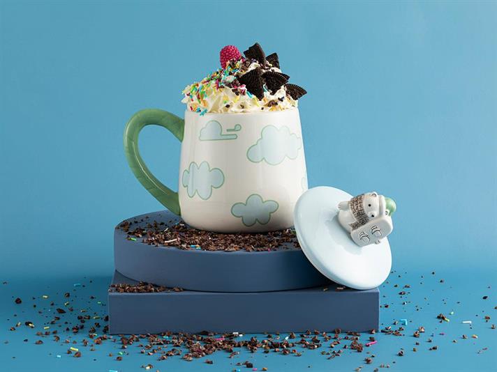 Cană, Funny Teddy, dolomită, 480 ml, bleu