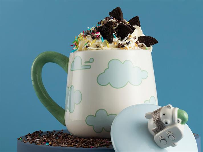 Cană, Funny Teddy, dolomită, 480 ml, bleu