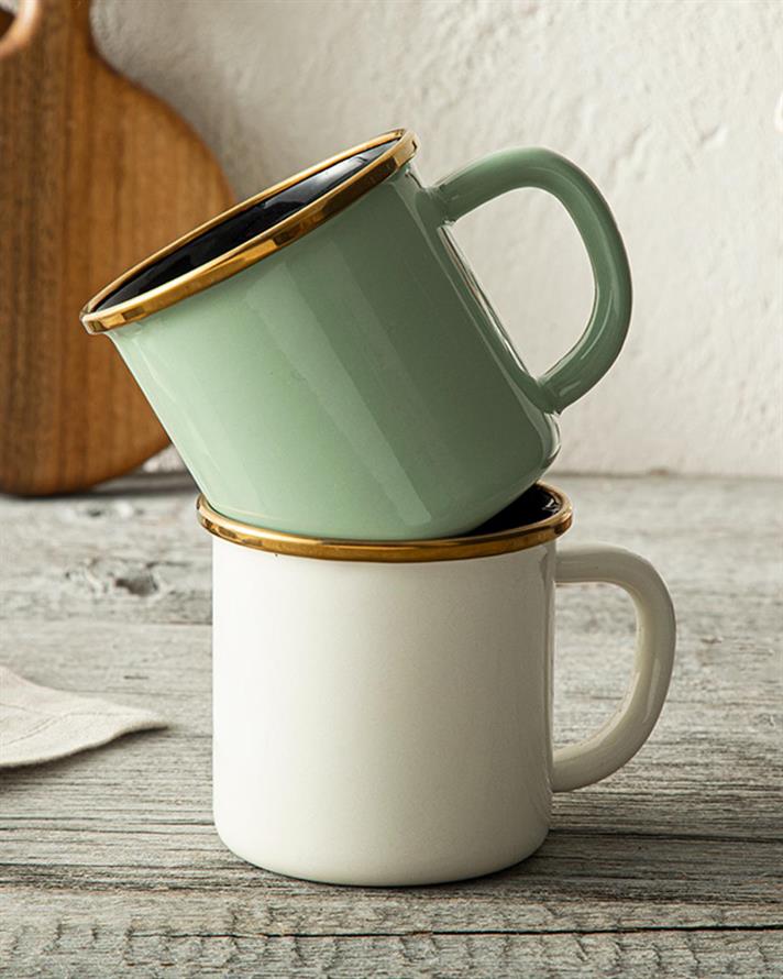 Cană, Isidora, email, 350 ml, verde mentă