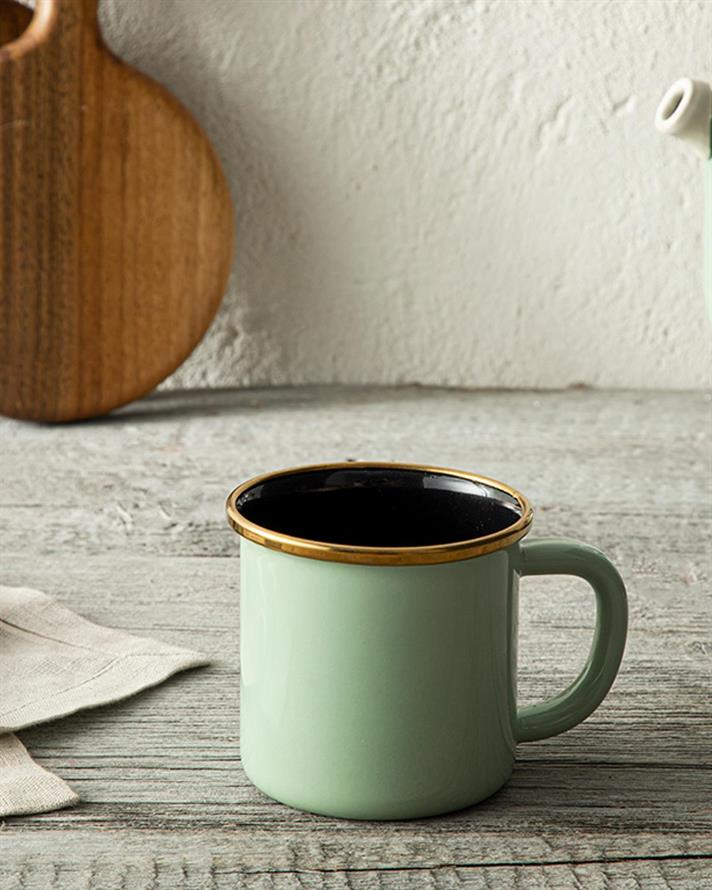 Cană, Isidora, email, 350 ml, verde mentă