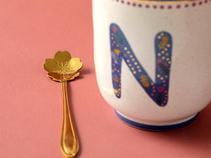 Cană, Letter N, porțelan, 500 ml, multicolor