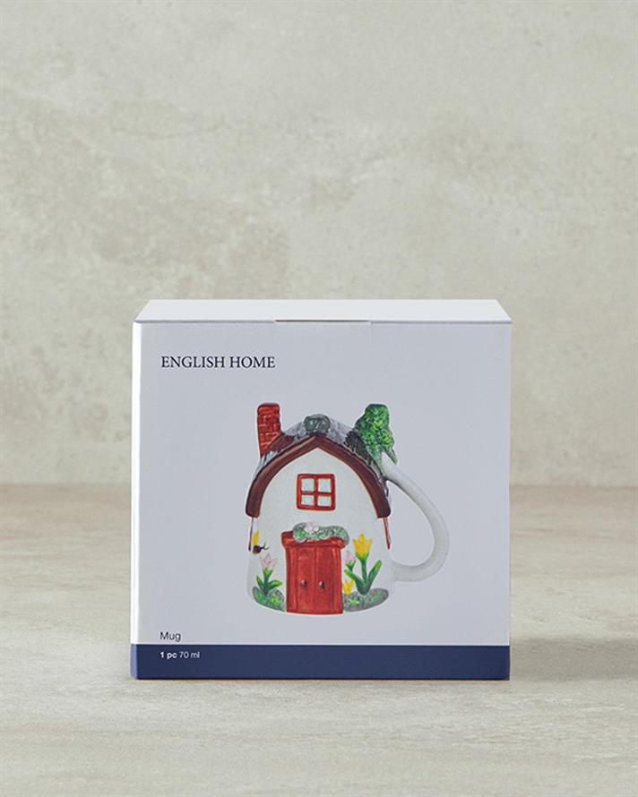 Cană, Peaceful Home, dolomită, 300 ml, multicolor