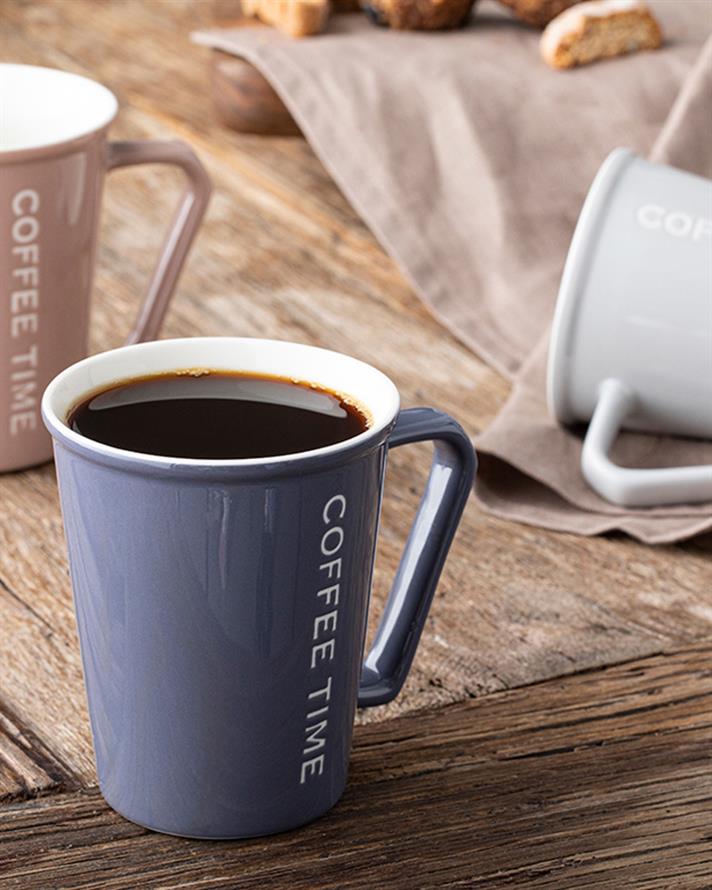 Cană, Sober, porțelan, 380 ml, gri