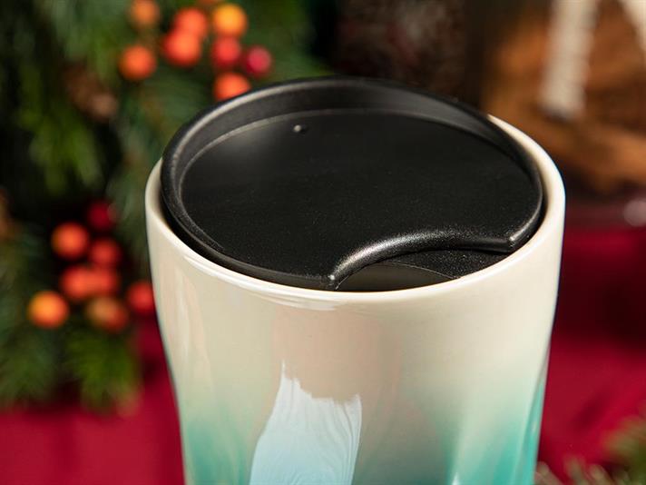 Duke Porcelain Double Wall Travel Mug 360 ml Turquoise