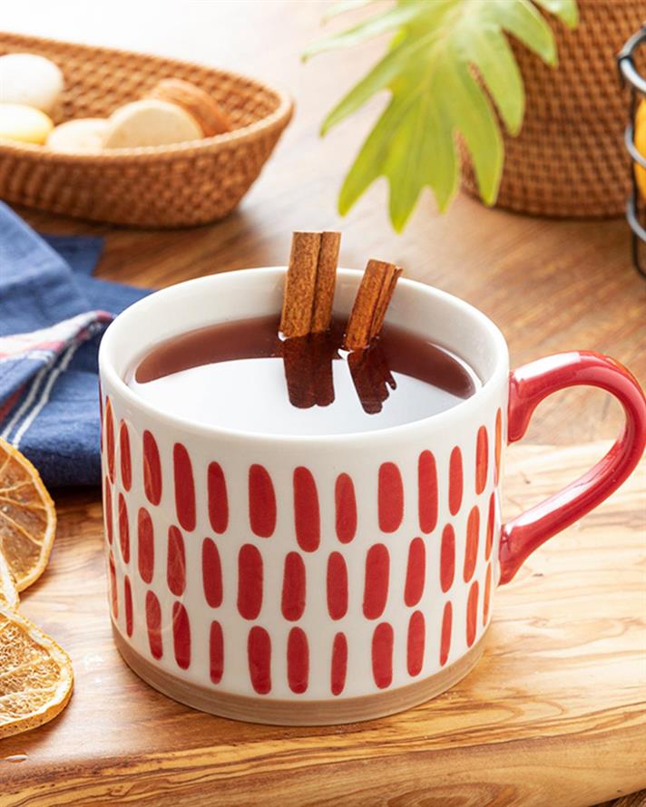 Cană, Vera, porțelan, 450 ml, roșu