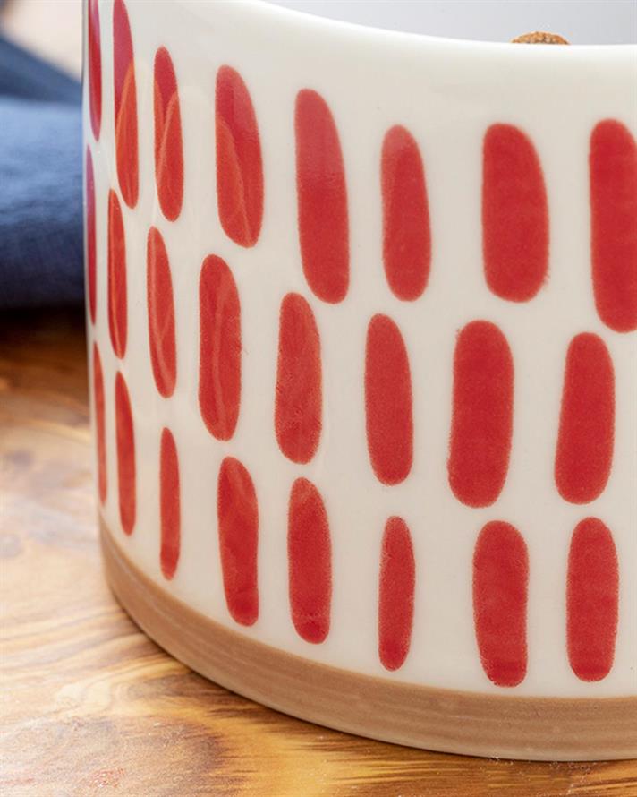 Cană, Vera, porțelan, 450 ml, roșu