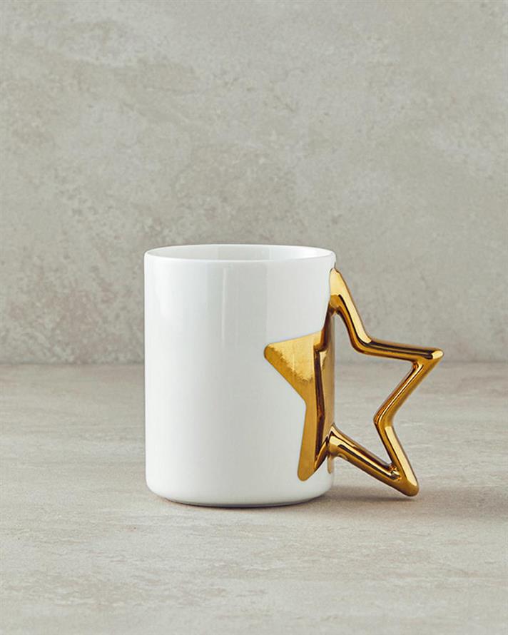 Cană, Winter Star, porțelan, 400 ml, auriu