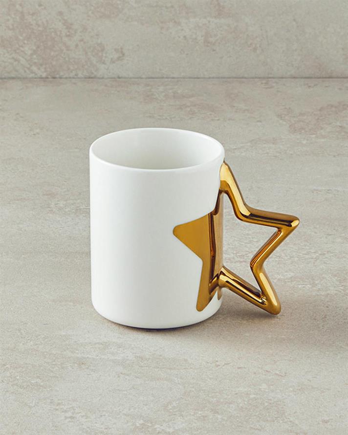 Cană, Winter Star, porțelan, 400 ml, auriu