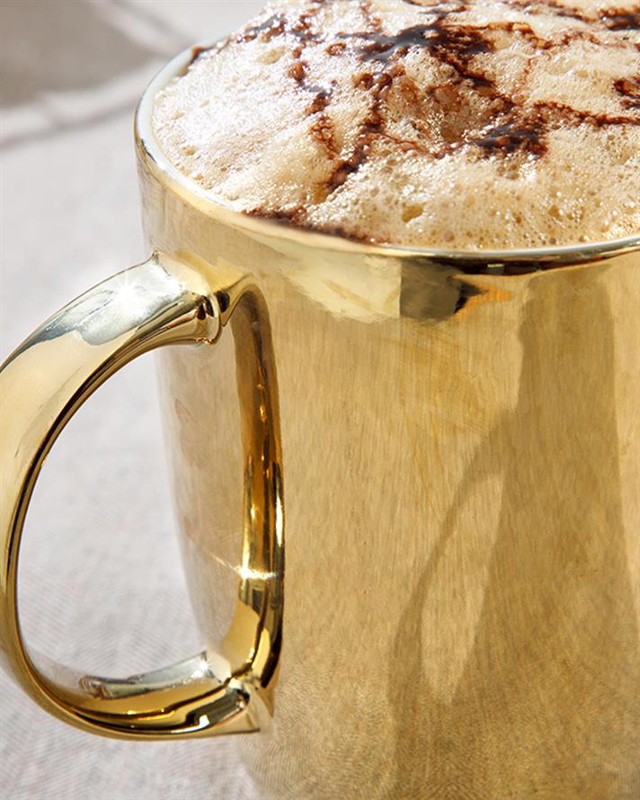 Cana, Dida, portelan, 300 ml, auriu