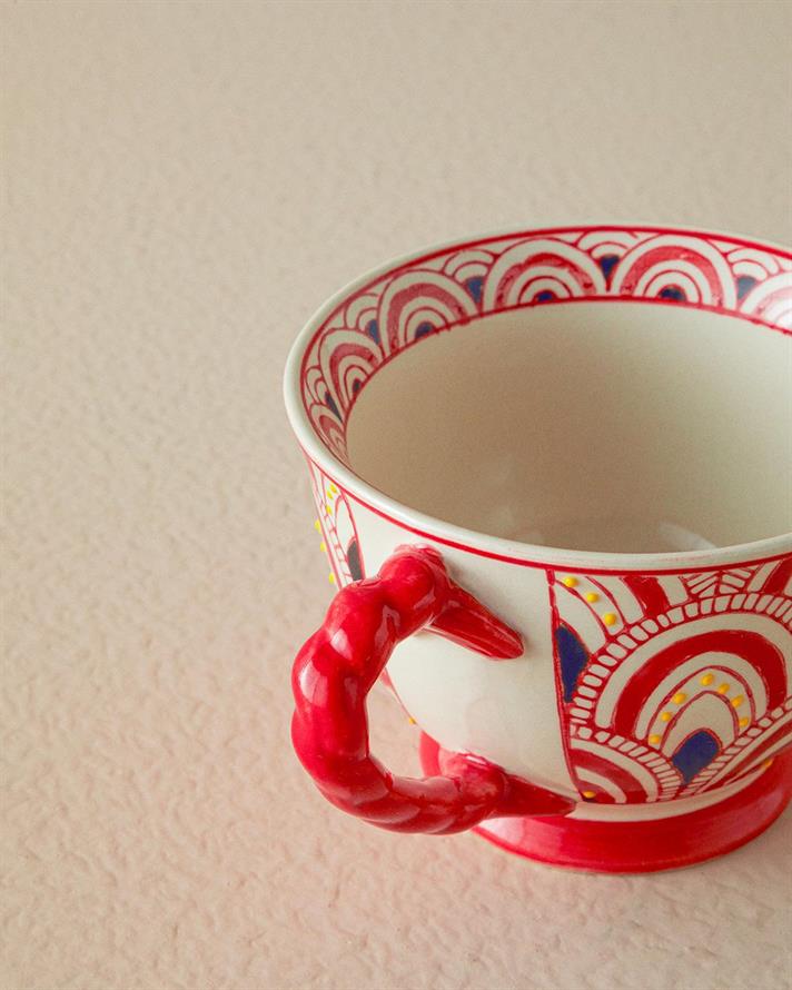 Cana, Ornella, ceramica, 400 ml, rosu