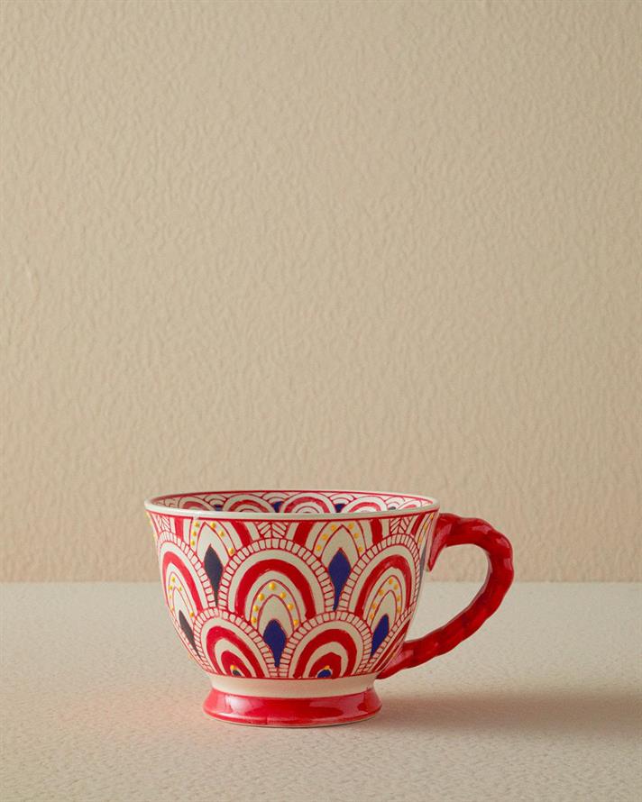 Cana, Ornella, ceramica, 400 ml, rosu