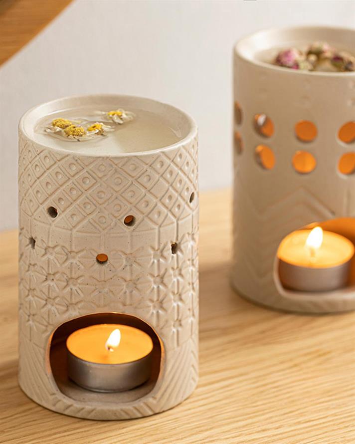 Sylvia Silicone Censer 8x8x12,1 cm Cream