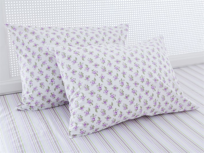 Candy Rose Cu Bumbac Cu 2 Piese Față De Pernă 50x70 cm Lila