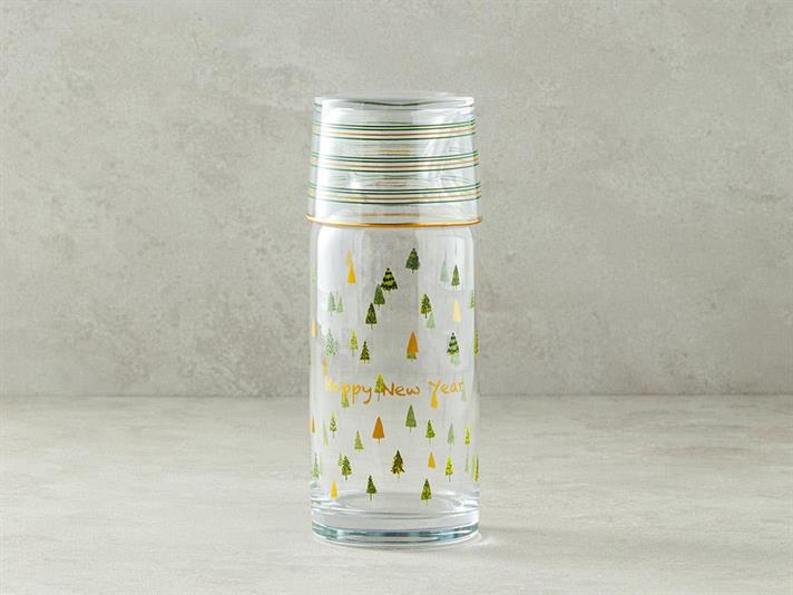 Carafă, Christmas Pine, sticlă, 700 ml, auriu