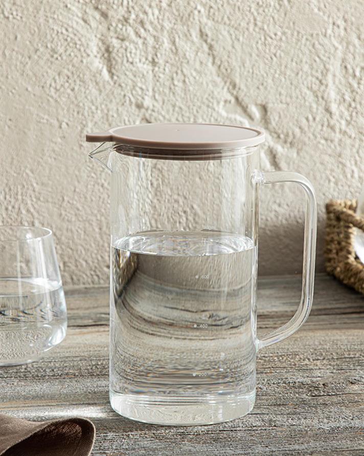 Carafă, Daphne, sticlă borosilicată, 800 ml, bej