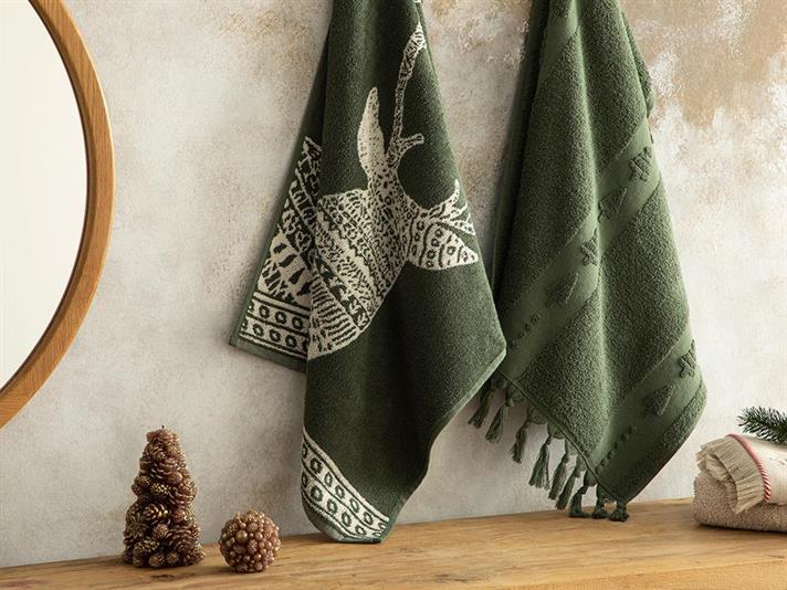 Cottony Face Towel 50x70 cm Green