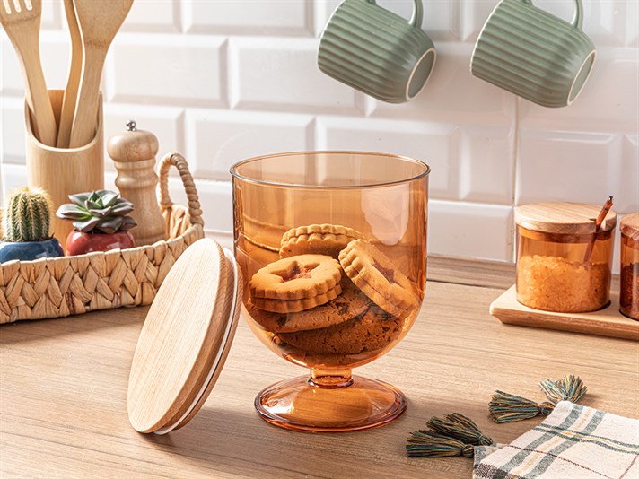 Carlisa Plastic Cookie Jar 40x39 cm Amber