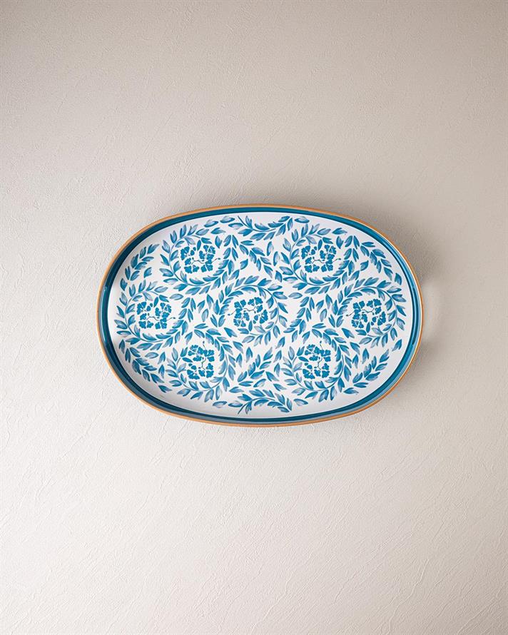 Carnival Floral PP Tavă 44x30 cm Albastru