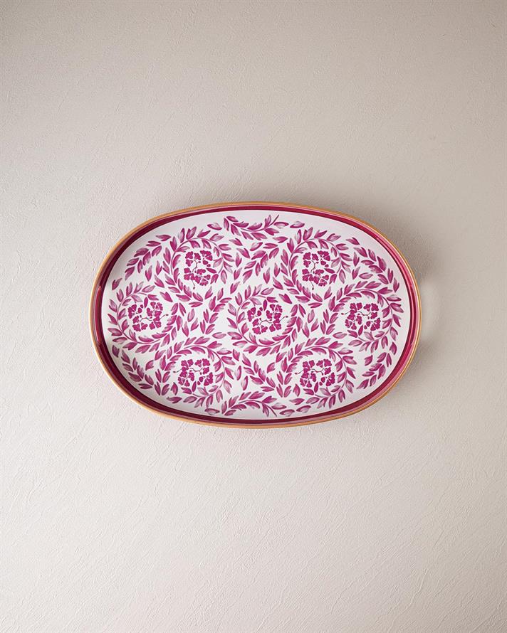 Carnival Floral PP Tavă 44x30 cm Fucsia