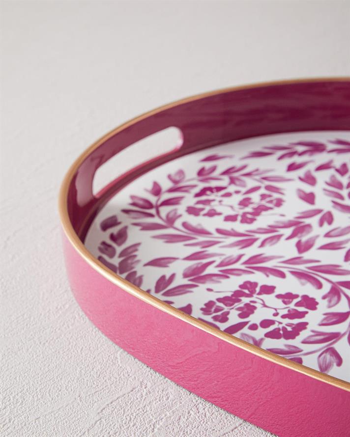Carnival Floral PP Tavă 44x30 cm Fucsia