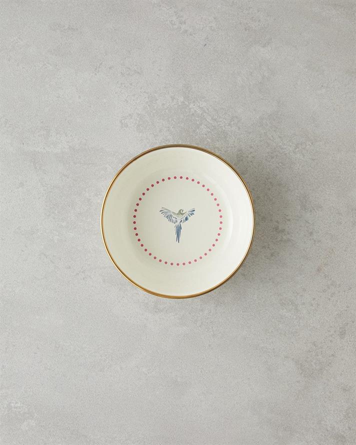 Carnival Phenix Email Bol 14 cm Albastru - Alb