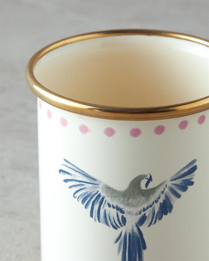 Carnival Phenix Email Pahar 350 ml Alb - Albastru