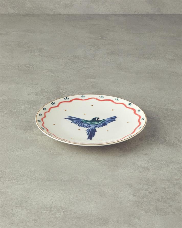 Carnival Phenix Porțelan Bone Farfurie De Tort 20 cm Albastru - Verde.