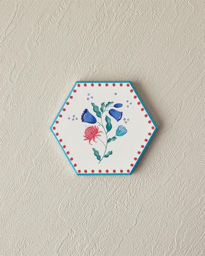 Carnival Posy Ceramică Coaster Pahare 10.8 cm Albastru