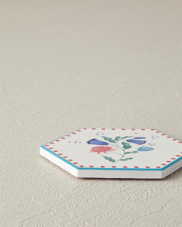Carnival Posy Ceramică Coaster Pahare 10.8 cm Albastru