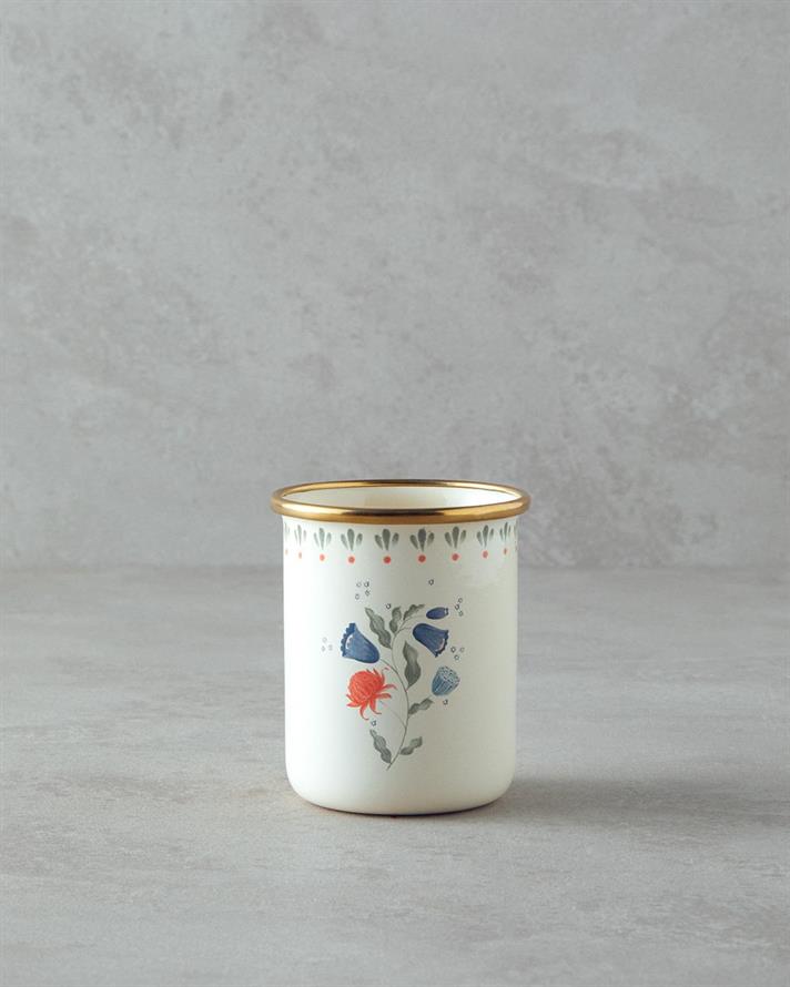 Carnival Posy Email Pahar 350 ml Alb - Albastru