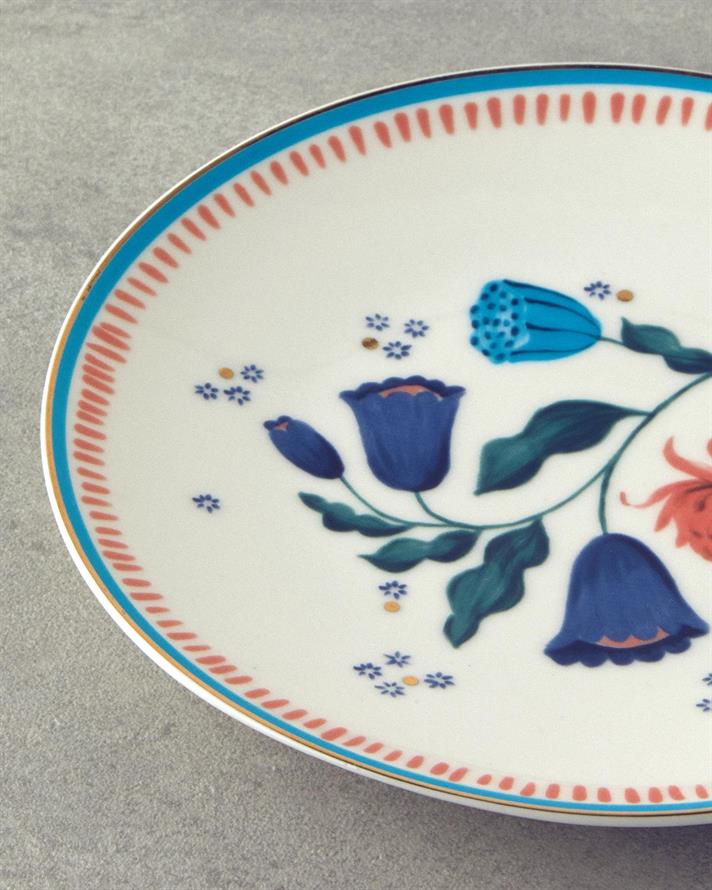 Carnival Posy Porțelan Bone Farfurie De Tort 20 cm Colorat