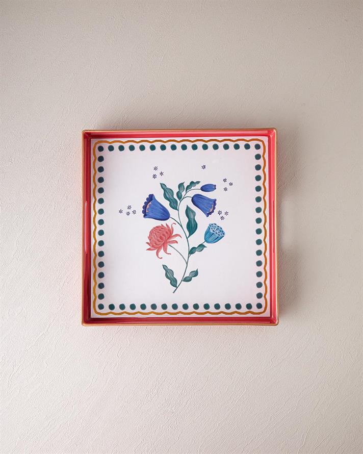 Carnival Posy PP Tavă 35x35 cm Roz