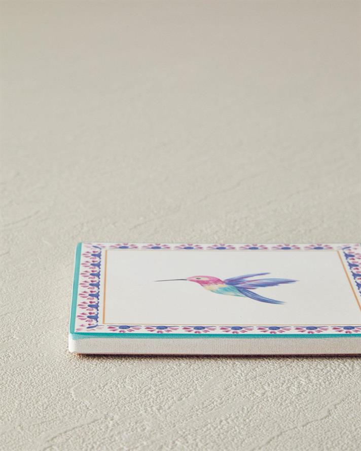 Carnival Sparrow Ceramică Coaster Pahare 10.8 cm Roz - Albastru