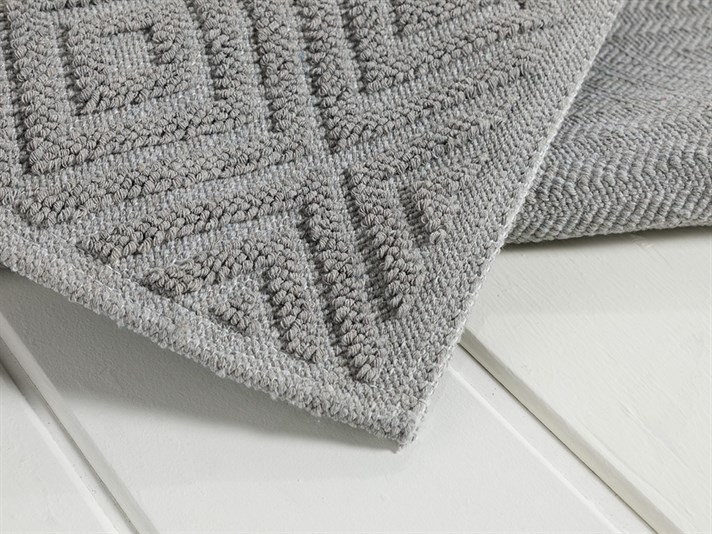 caro Bumbac Covor 60*100 Cm Gri