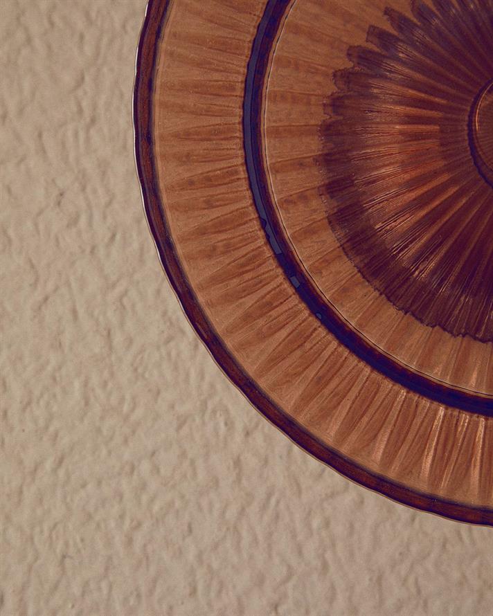 Carola Sticlă Cu Picior Suport Servire 17 cm Maro