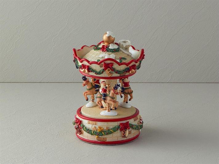 Carousel Music Box Red