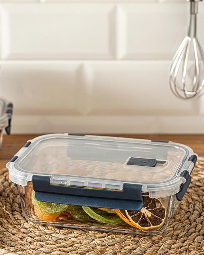 Doria Glass Storage Box 320 ml Anthracite