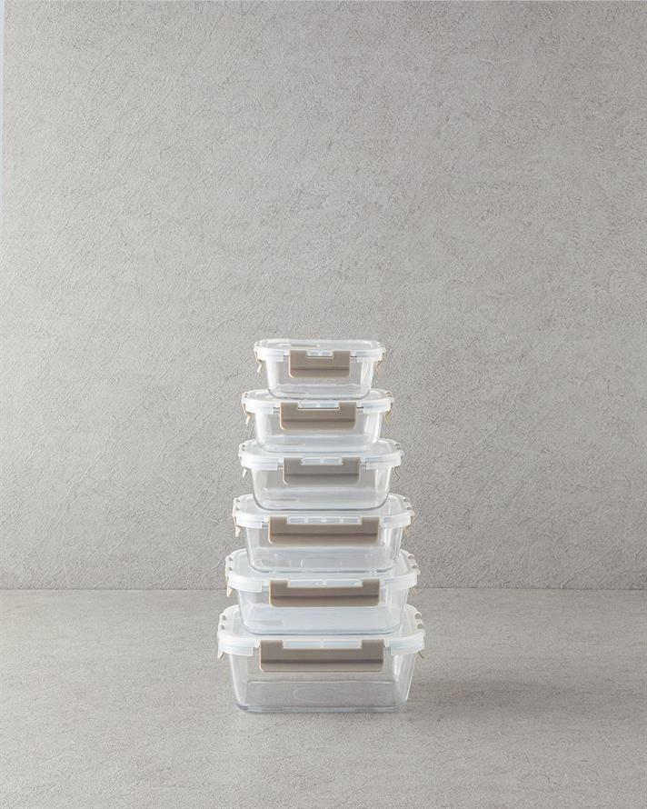 Doria Glass  VAS PENTRU PĂSTRARE 320 ml Bej Închis