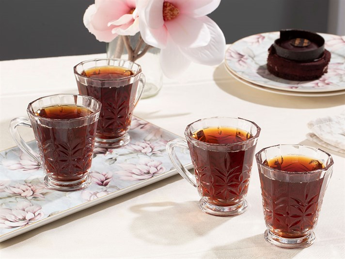 Catty Glass 4 Pcs Breakfast Serving Set Glass 180 ml Transparent
