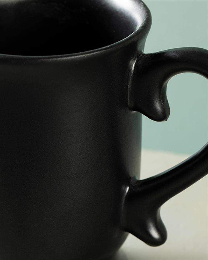 Ceașcă, Elite, ceramică, 140 ml, negru