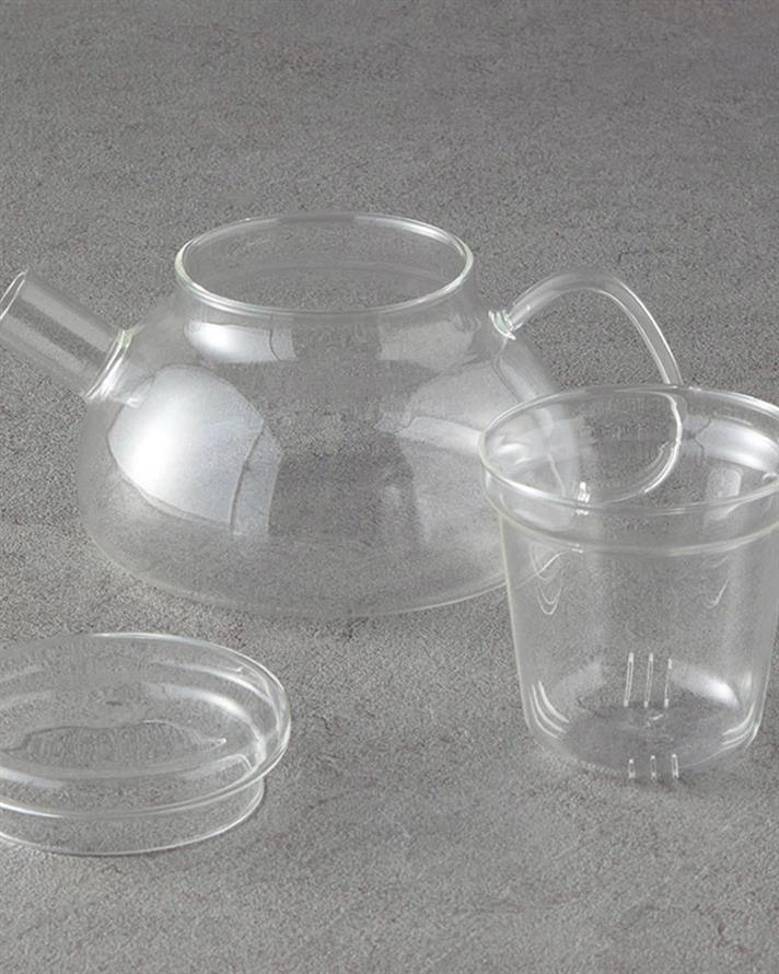Borosilicate with Strainer Pot 700 ml Transparent