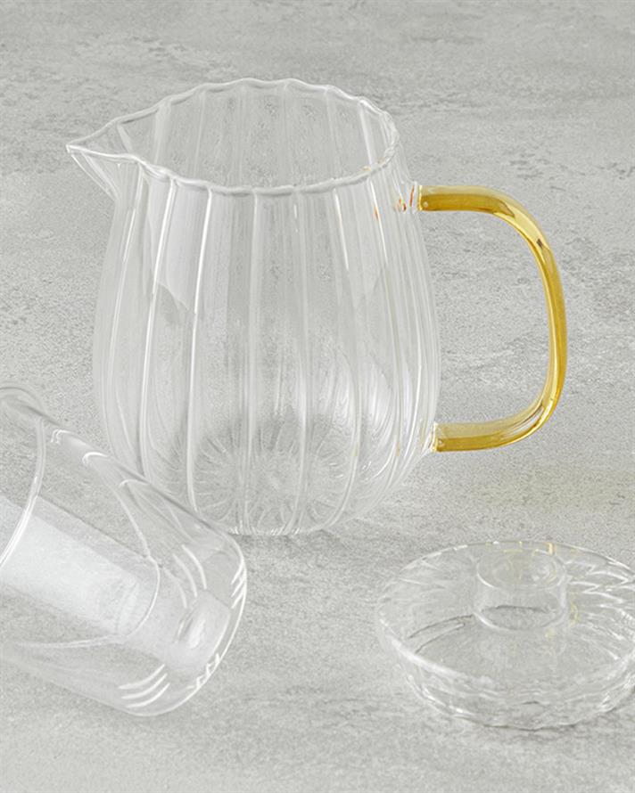 Sticlă Borosilicată Cu Strecurătoare Oală 680 ml Transparent