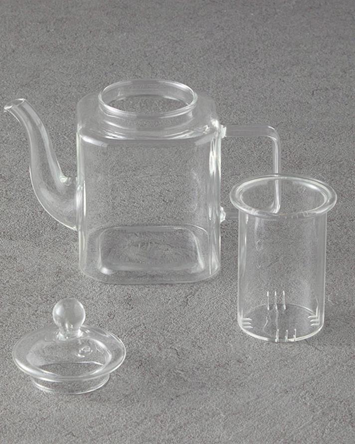 Borosilicate with Strainer Pot 380 ml Transparent