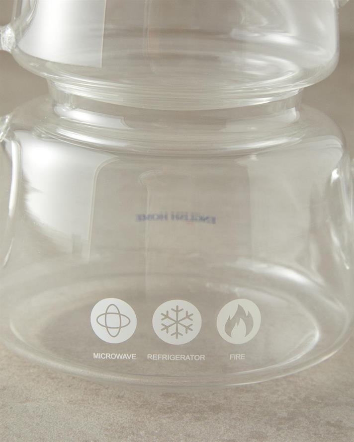 Ceainic turcesc, Pettine, sticlă borosilicată, 500 ml + 890 ml, transparent