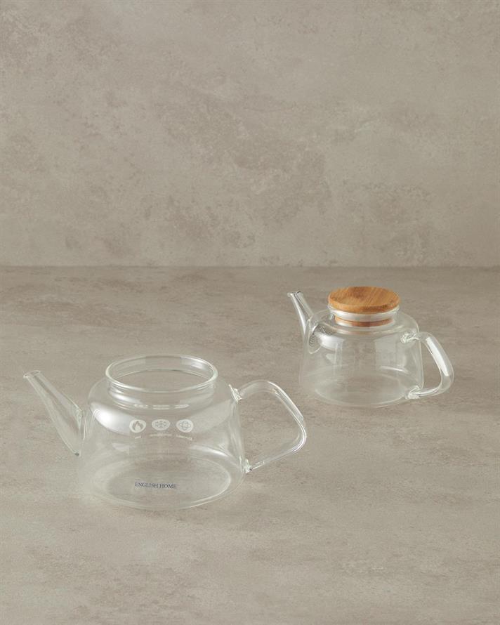 Ceainic turcesc, Pettine, sticlă borosilicată, 500 ml + 890 ml, transparent